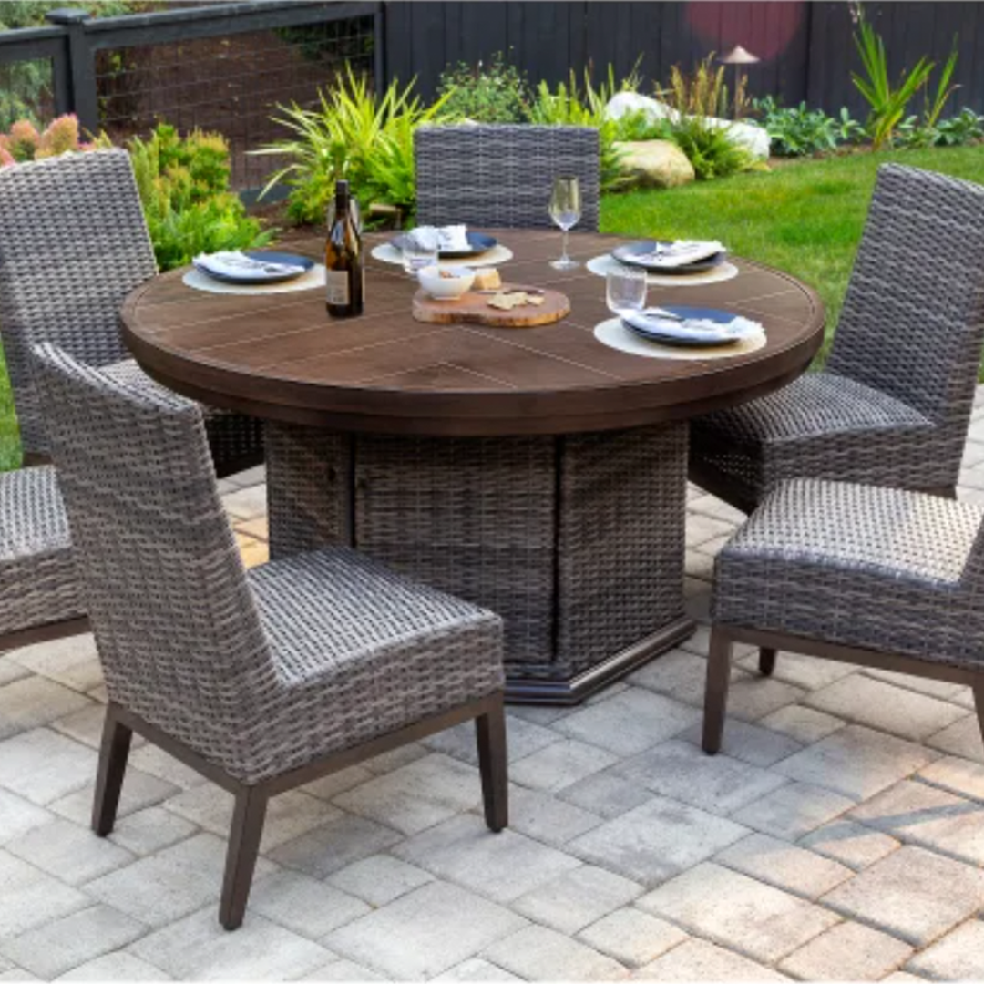 Patio Dining Set Costco Piece Folding Table And Chairs SunVilla