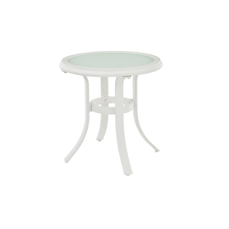 Riverbrook Glass Top Side Table